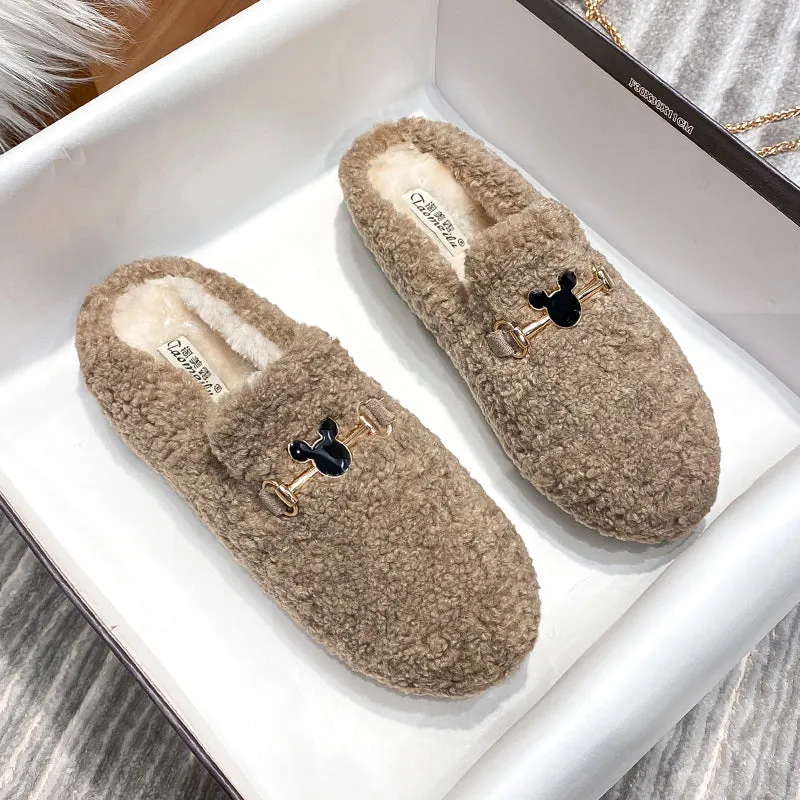 Women Stylish Casual Comfort Winter Fur Slippers