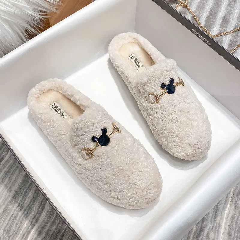Women Stylish Casual Comfort Winter Fur Slippers