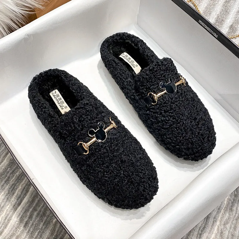 Women Stylish Casual Comfort Winter Fur Slippers