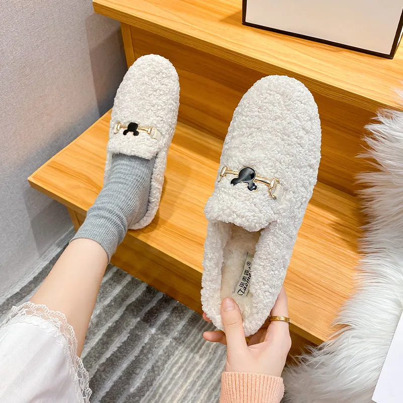 Women Stylish Casual Comfort Winter Fur Slippers