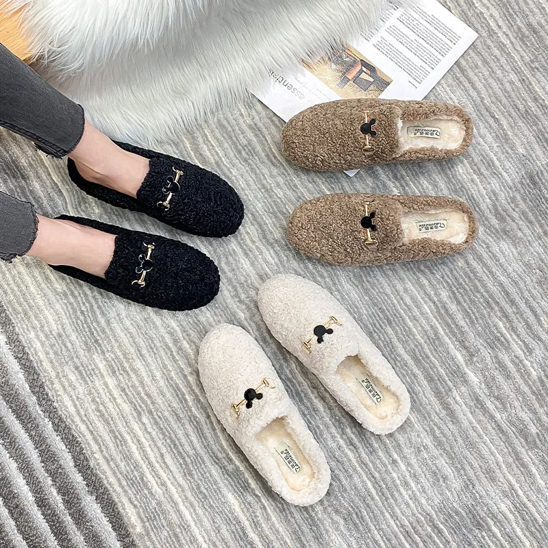 Women Stylish Casual Comfort Winter Fur Slippers