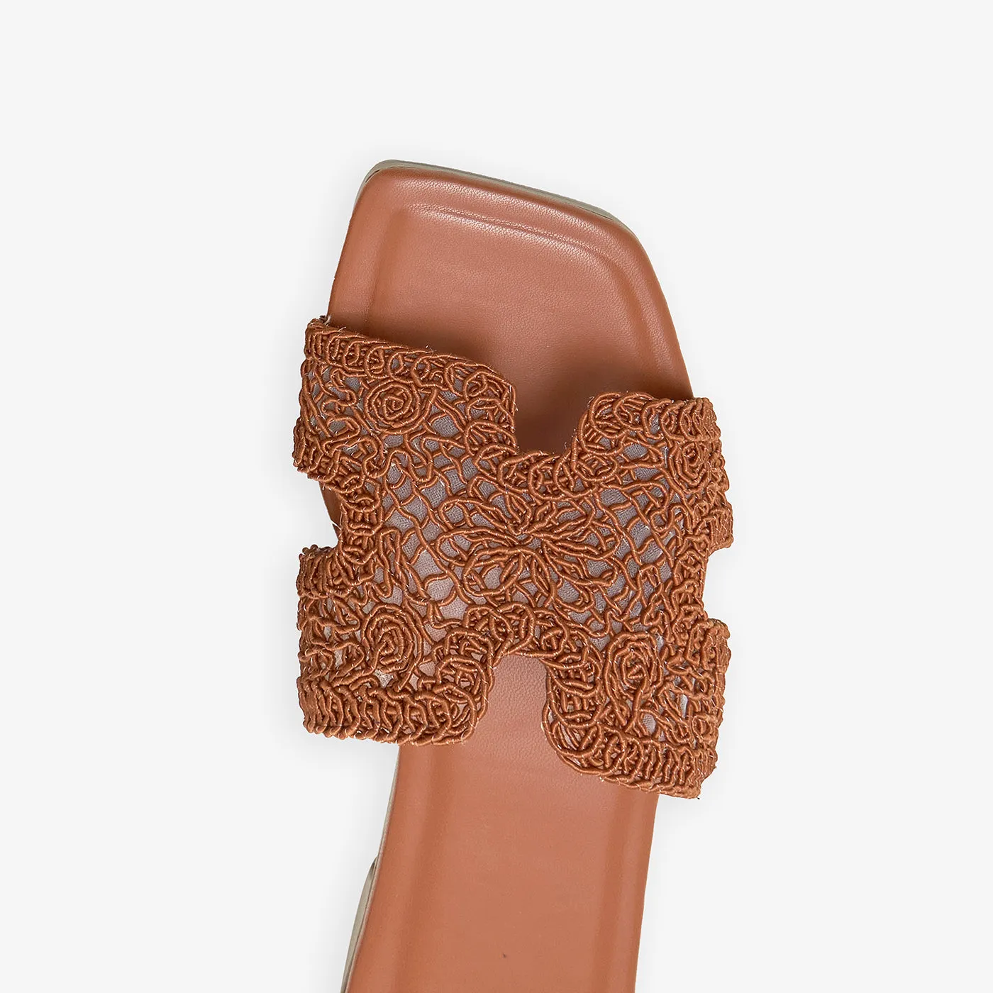 Women’s Lace Cut Slides