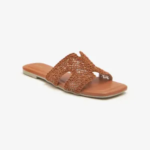 Women’s Lace Cut Slides