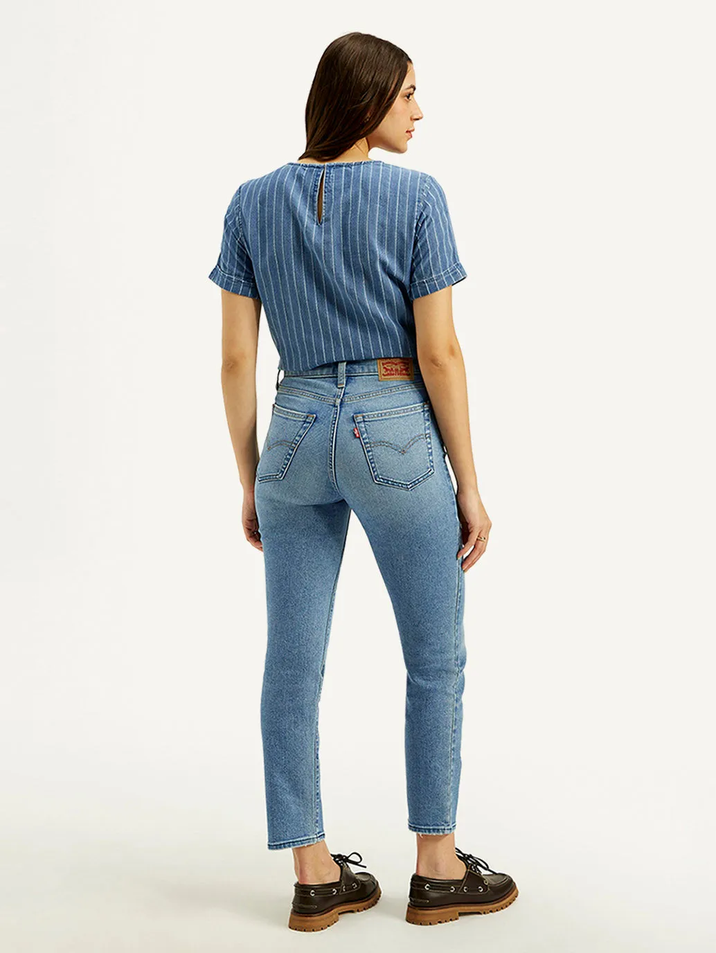 Women's Light Blue Skinny Fit High Rise Jeans