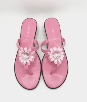 WOMENS SIZE 10 - DAMIAN'S, Pink Flower Sandals (Made in Italy) NWOB B9