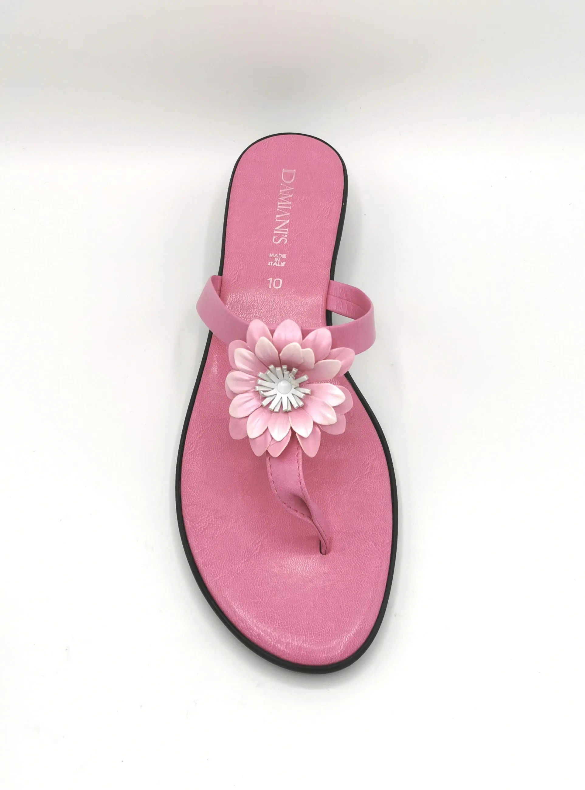 WOMENS SIZE 10 - DAMIAN'S, Pink Flower Sandals (Made in Italy) NWOB B9