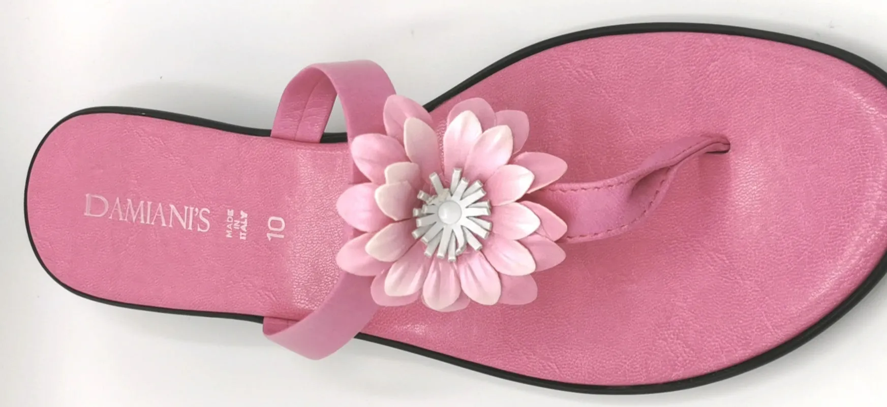 WOMENS SIZE 10 - DAMIAN'S, Pink Flower Sandals (Made in Italy) NWOB B9