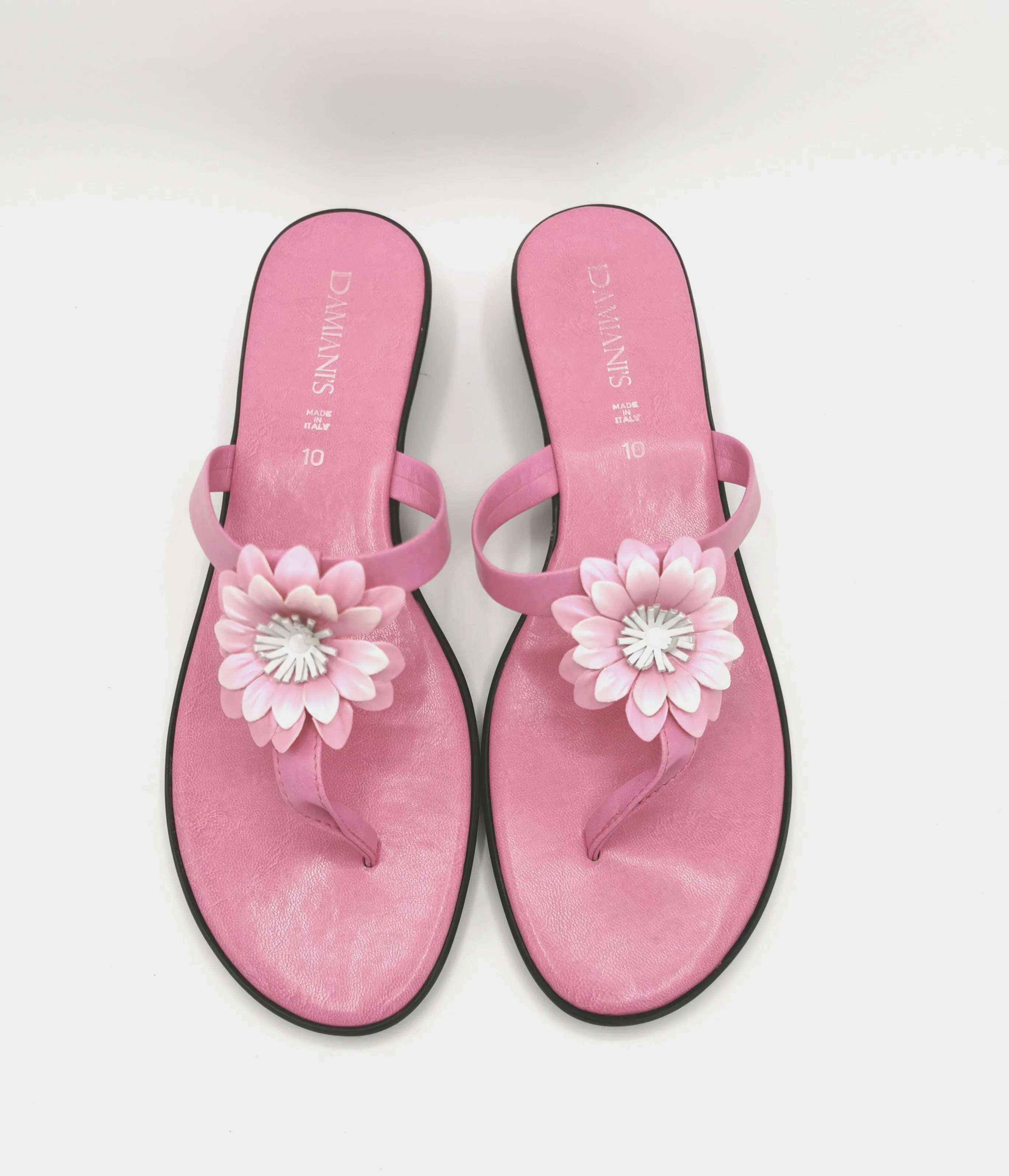 WOMENS SIZE 10 - DAMIAN'S, Pink Flower Sandals (Made in Italy) NWOB B9
