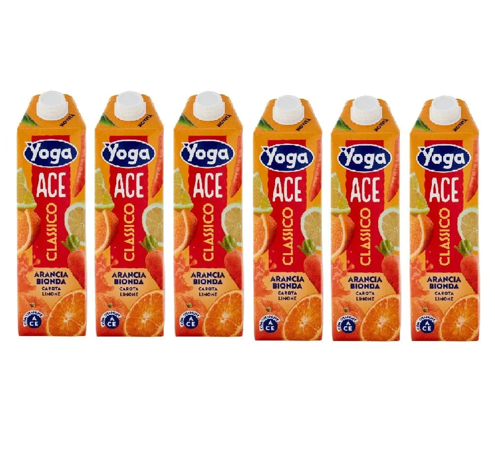 Yoga Nettare Ace Classico Orangen-Karotten-Zitronen-Nektar 6x1L