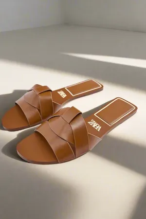 ZARA BASIC BROWN FLAT